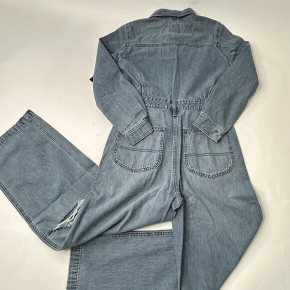 LEE Union Alls Women’s Small Denim Jumpsuit Coveralls Light Blue Jeans - Picture 2 of 11